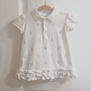 Infant Ruffeled Polo Dress/Shit size 6m